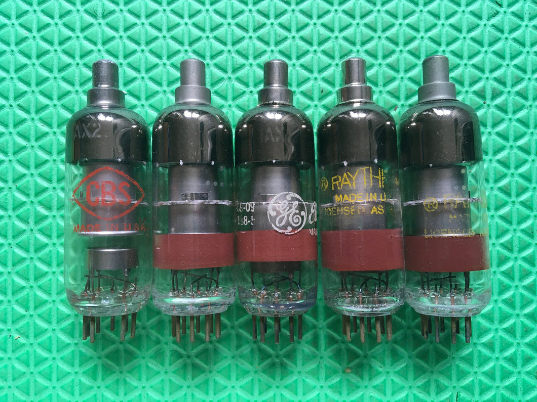 5 US-Made 1AX2 Vacuum Tubes Valves NOS NIB Lot Of Five