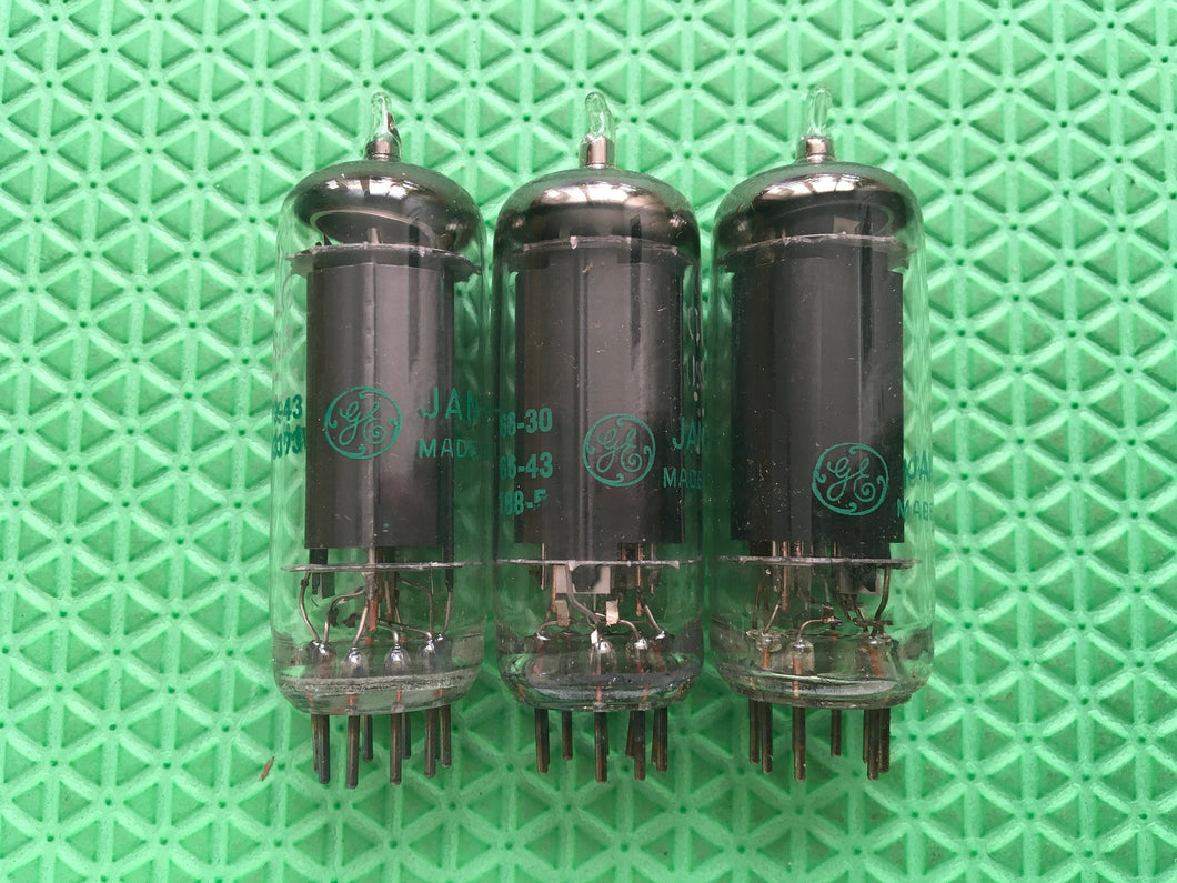 3 General Electric GE 6CL6 JAN6CL6 Milspec Vacuum Tubes Valves NOS NIB Lot Of Three