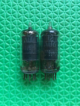 Load image into Gallery viewer, Matched Pair General Electric GE 12AU6 Black Plate Vacuum Tubes Valves
