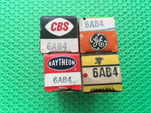 Load image into Gallery viewer, 4 US-Made 6AB4 Vacuum Tubes Valves NOS NIB Lot Of Four
