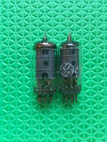 Matched Pair General Electric GE 12AU6 Vacuum Tubes Valves NOS-Testing