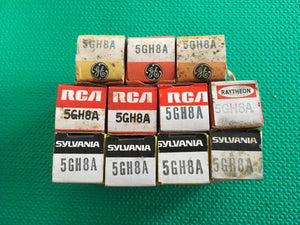 11 US-Made 5GH8 5GH8A Vacuum Tubes Valves NOS NIB Lot Of Eleven