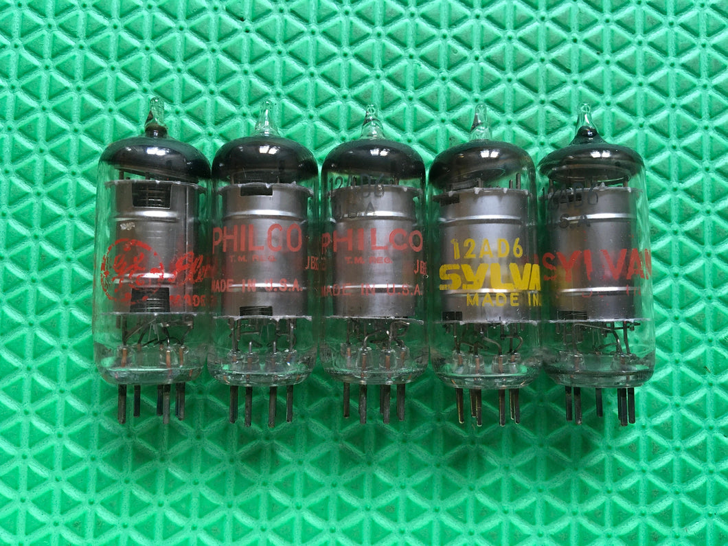 5 US-Made 12AD6 Vacuum Tubes Valves NOS NIB Lot Of Five
