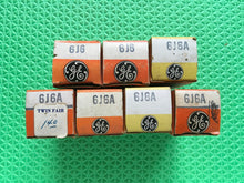 Load image into Gallery viewer, 7 General Electric GE 6J6 6J6A Vacuum Tubes NOS NIB Lot Of Seven
