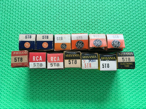 13 US-Made 5T8 Vacuum Tubes Valves NOS NIB Lot Of Thirteen