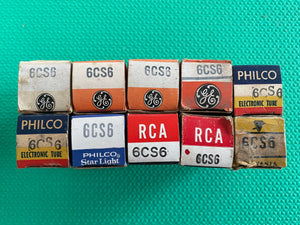 10 US-Made 6CS6 Vacuum Tubes Valves NOS NIB Lot Of Ten