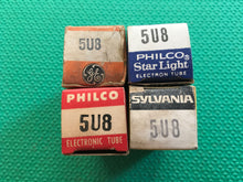 Load image into Gallery viewer, 4 US-Made 5U8 Vacuum Tubes NOS NIB Lot Of Four
