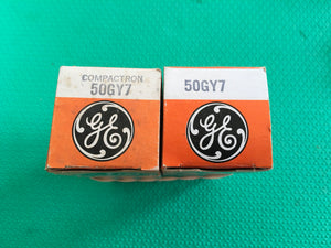 2 General Electric GE 50GY7 Vacuum Tubes Valves NOS NIB Lot Of Two