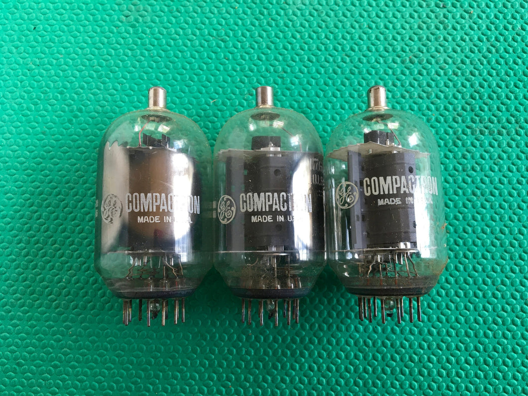 3 General Electric GE 17GV5 Vacuum Tubes Valves NOS NIB Lot Of Three