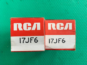 2 RCA 17JF6 Vacuum Tubes Valves NOS NIB Lot Of Two