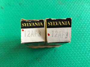 2 Sylvania 12AF3 Vacuum Tubes Valves NOS NIB Lot Of Two