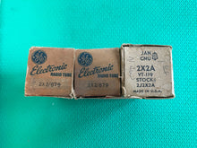 Load image into Gallery viewer, 3 US-Made 2X2 2X2A Vacuum Tubes NOS NIB Lot Of Three
