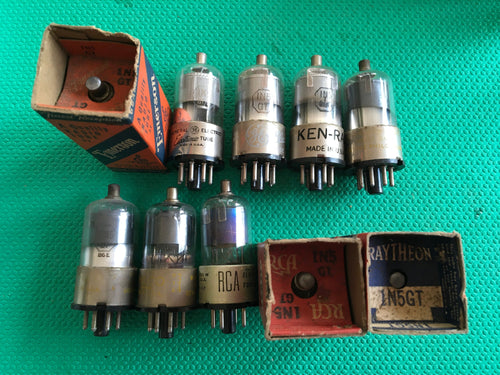 10 US-Made 1N5 1N5GT Vacuum Tubes Valves NOS NIB Lot Of Ten