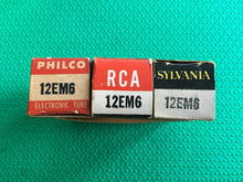Load image into Gallery viewer, 3 US-Made 12EM6 Vacuum Tubes Valves NOS NIB Lot Of Three
