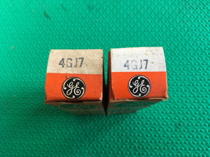 2 General Electric GE 4GJ7 Vacuum Tubes Valves NOS NIB Lot Of Two