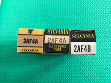 Load image into Gallery viewer, 3 Sylvania 2AF4 2AF4A Vacuum Tubes Valves NOS NIB Lot Of Three
