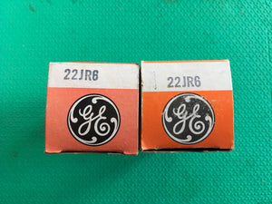 2 General Electric GE 22JR6 Vacuum Tubes Valves NOS NIB Lot Of Two