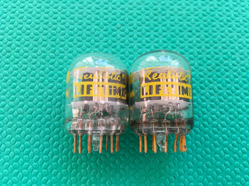 2 Japan-Made Realistic Radio Shack 6B10 Vacuum Tubes Valves Gold Pins NOS NIB Lot Of Two