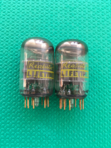 2 US-Made Realistic Radio Shack 6AR11 Vacuum Tubes Valves Gold Pins NOS NIB Lot Of Two