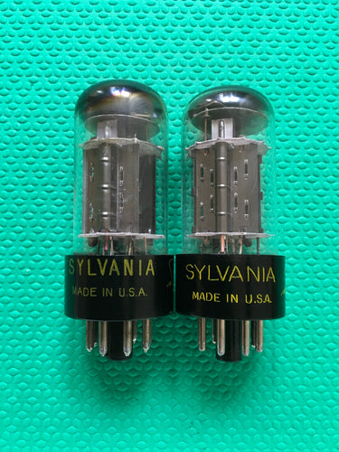 Matched Pair Sylvania 6BL7 6BL7GT Vacuum Tubes Valves Black Plate Triple 3 Mica NOS NIB