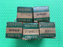 Load image into Gallery viewer, 5 Sylvania 25W4 25W4GT Vacuum Tubes Valves NOS NIB Lot Of Five
