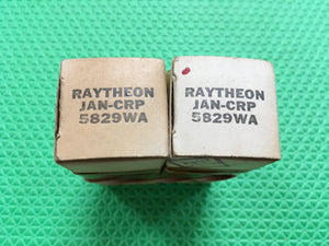 2 Raytheon 5829WA JANCRP5829WA Vacuum Tubes Valves Milspec NOS NIB Lot Of Two