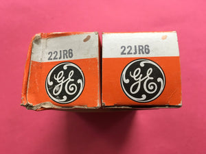 2 General Electric GE 22JR6 Vacuum Tubes Valves NOS NIB Lot Of Two