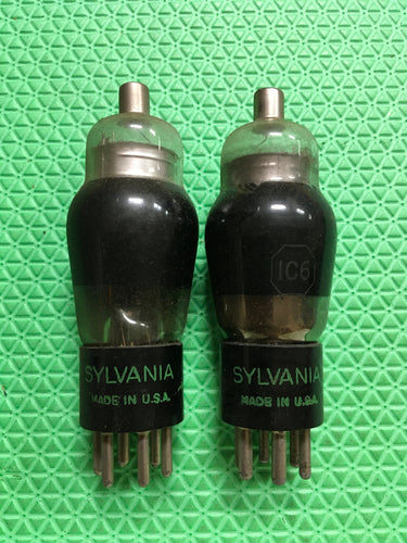 2 Sylvania 1C6 Vacuum Tubes Valves NOS NIB Lot Of Two