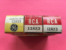 Load image into Gallery viewer, 3 US-Made 12AX3 Vacuum Tubes Valves NOS NIB Lot Of Three
