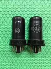 Load image into Gallery viewer, Matched Pair RCA JAN-CRC-6SJ7 6SJ7 VT116 Vacuum Tubes Valves Milspec World War Two Vintage
