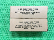 Load image into Gallery viewer, 2 Raytheon 5676 JANCRP5676 Vacuum Tubes Valves Milspec NOS NIB Lot Of Two
