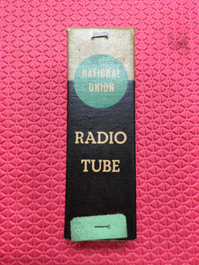 National Union NU 12J5 12J5GT Vacuum Tube Valve Black Plate NOS NIB