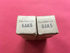 Matched Pair Transleteronic 6AK5 6J1 6J2 Vacuum Tubes Valves NOS NIB