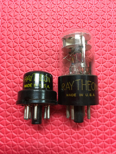 2 Raytheon 6H6 6H6GT Vacuum Tubes Valves NOS NIB Lot Of Two