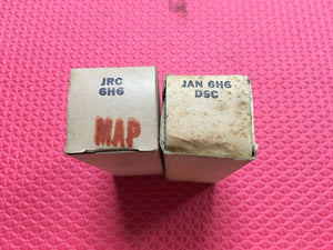 2 US-Made 6H6 6H6GT Vacuum Tubes Valves Milspec NOS NIB Lot Of Two