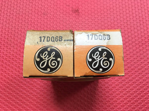2 General Electric GE 17DQ6 17DQ6B 17GW6 Vacuum Tubes Valves NOS NIB Lot Of Two