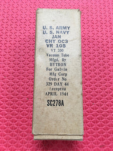 Hytron JANCHY0C3 0C3 VR105 VT200 Vacuum Tube Valve Milspec NOS NIB
