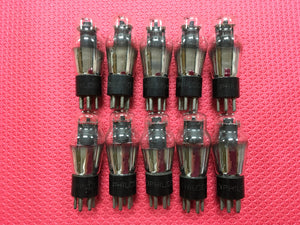10 Philco Number / Type 41 #41 Vacuum Tubes Valves Engraved / Hot-Stamped Bases Lot Of Ten