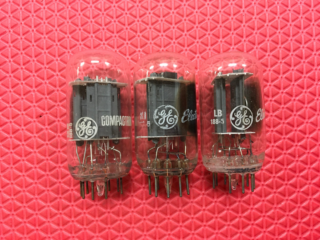 3 General Electric GE 6GF7 6GF7A Vacuum Tubes Valves NOS NIB Lot Of Three