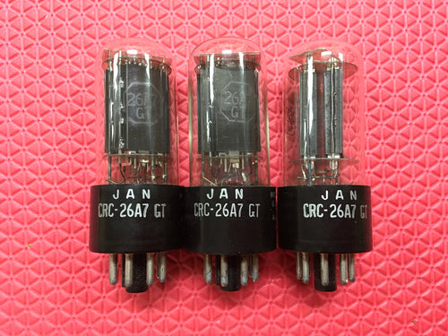 3 RCA 26A7 26A7GT JANCRC26A7GT Vacuum Tubes Valves Milspec NOS NIB Lot Of Three