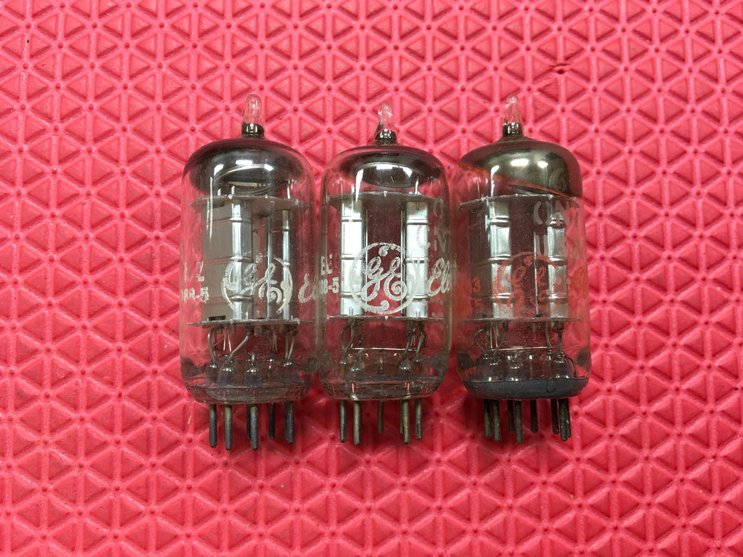 3 General Electric GE 6CN7 Vacuum Tubes Valves NOS NIB Lot Of Three