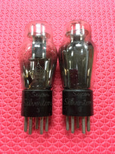 Load image into Gallery viewer, Matched Pair Super Silvertone Number / Type 27 #27 Vacuum Tubes Black Plates

