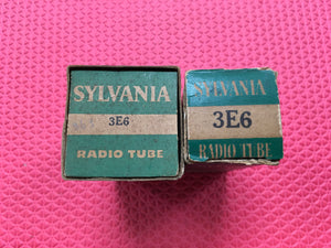 2 Sylvania 3E6 Vacuum Tubes Valves NOS NIB Lot Of Two