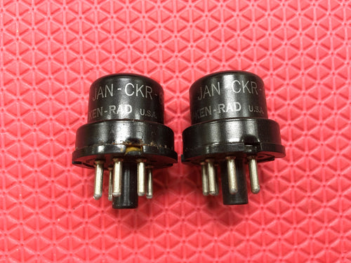 2 Ken-Rad 6H6 6H6GT JANCKR6H6 VT90 Vacuum Tubes Valves Milspec NOS NIB Lot Of Two