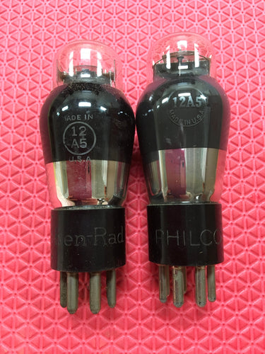 2 US-Made 12A5 Vacuum Tubes Valves NOS NIB Lot Of Two