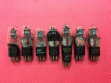 Load image into Gallery viewer, 7 US-Made 6A6 Vacuum Tubes Valves Black Plate Lot Of Seven
