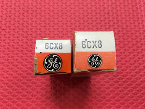 2 General Electric GE 6CX8 Vacuum Tubes Valves NOS NIB Lot Of Two