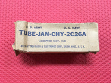 Load image into Gallery viewer, Hytron JANCHY2C26A 2C26 2C26A Vacuum Tube Valve Gray Glass Milspec Industrial NOS NIB
