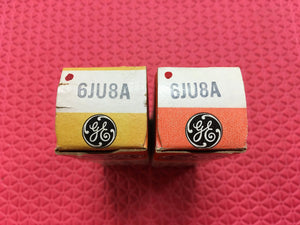 2 General Electric GE 6JU8 6JU8A Vacuum Tubes Valves NOS NIB Lot Of Two