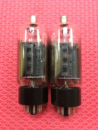 Matched Pair RCA 6DQ5 Vacuum Tubes Valves Black Plates NOS NIB
